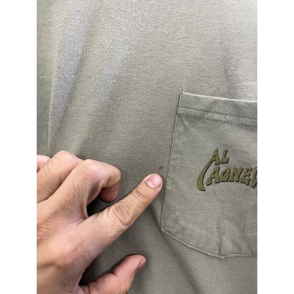 Y2K 90s White Tail Deer Al Agnew Art Fishing Grunge Tee Shirt L Hunting Wildlife - Picture 7 of 14